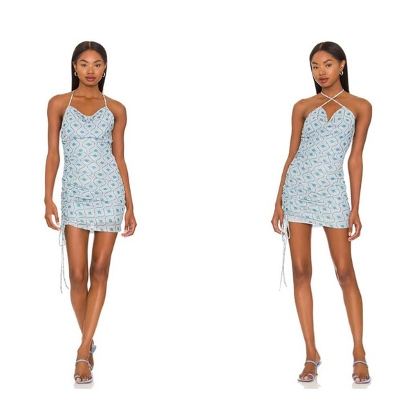 Superdown Revolve Cheyenne Cowl Retro Y2K Mini Dress - Picture 1 of 10